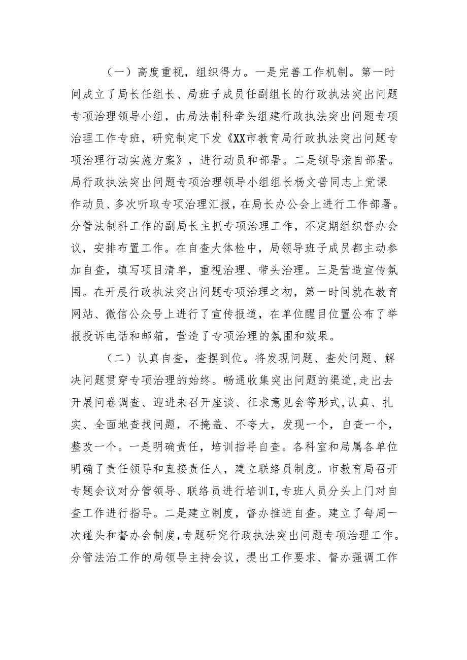 市教育局行政执法突出问题专项整治行动总结报告.docx_第2页