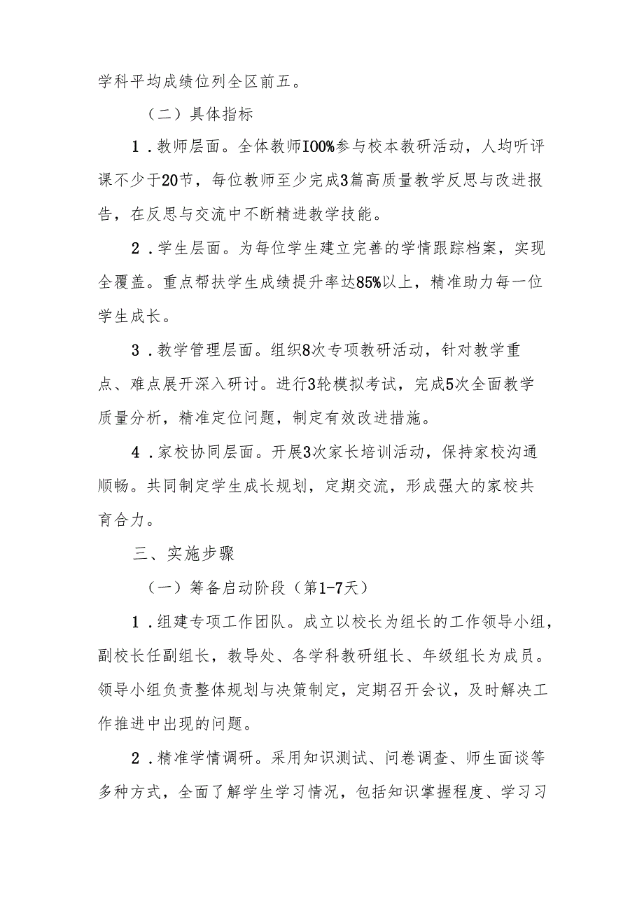 小学2025年毕业班百日备考暨教学质量提升工作方案.docx_第2页