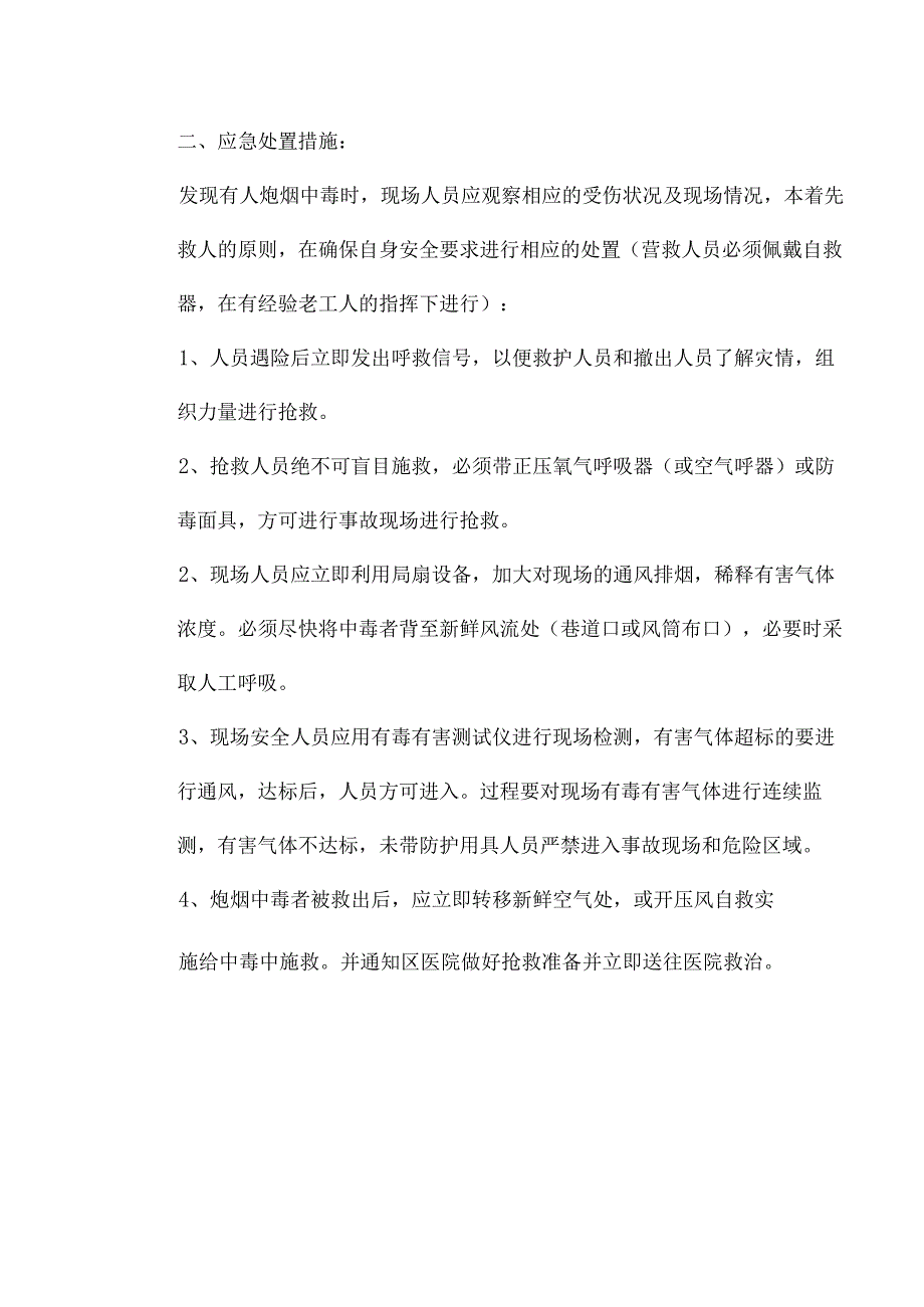 非煤矿山炮烟中毒事故现场应急处置方案.docx_第3页