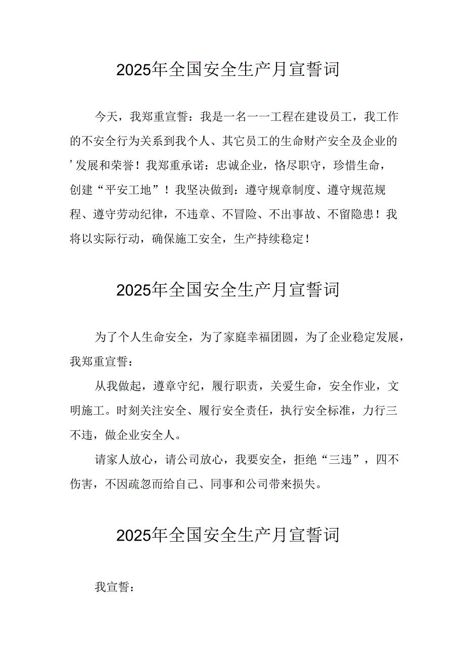 2025年《安全生产月》个人宣誓词 （4份）_92.docx_第1页