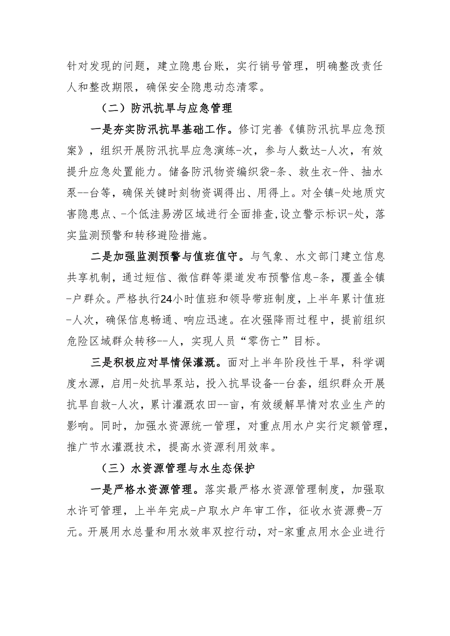 乡镇水利站2025年上半年工作情况报告.docx_第2页