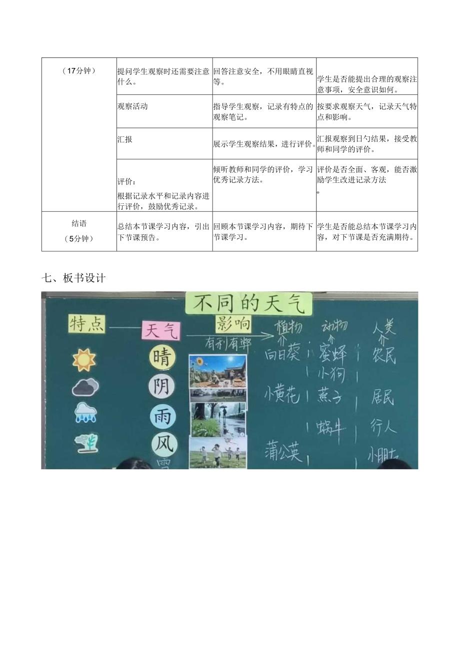 2024秋新教科版科学二年级上册第二单元 第4课 不同的天气教学设计.docx_第3页