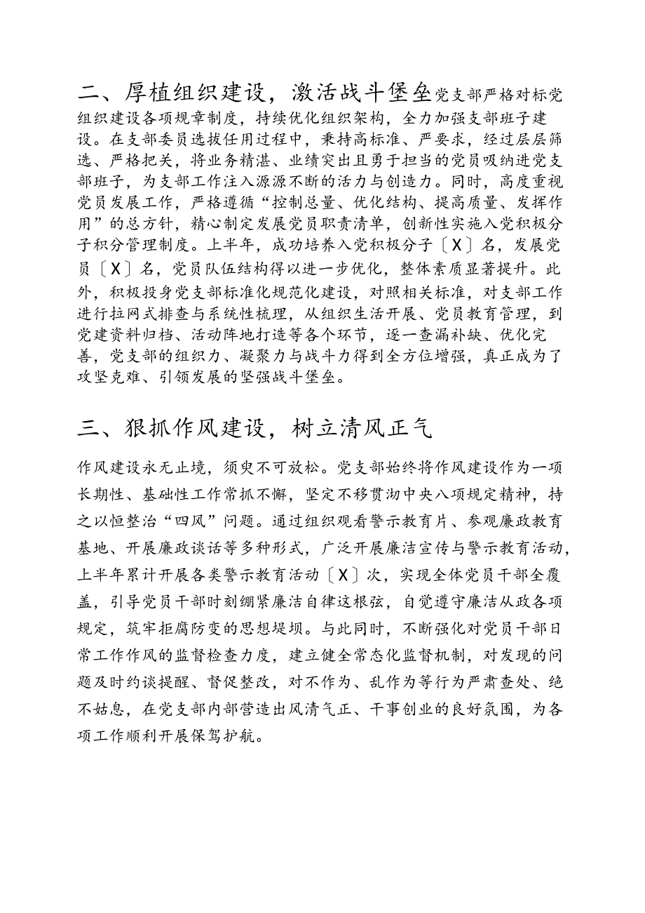 2025年上半年党支部书记抓党建工作总结（精选）.docx_第2页