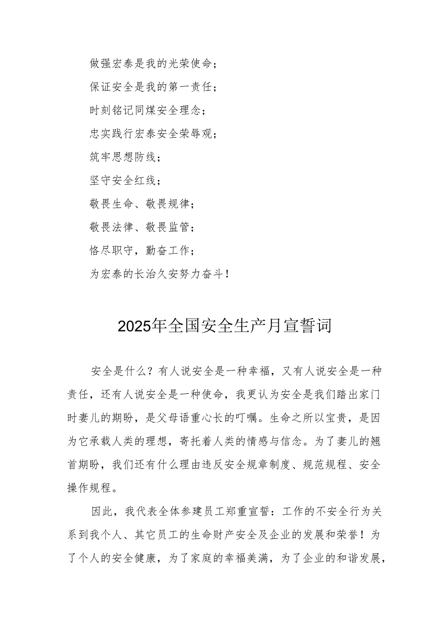 2025年《安全生产月》个人宣誓词 （4份）_88.docx_第2页