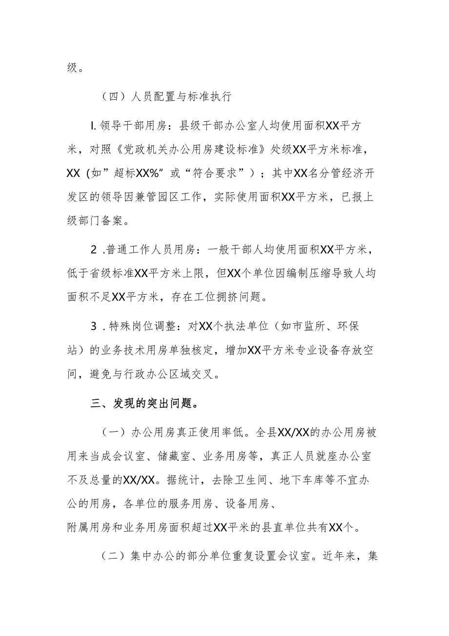 2025年关于全县办公用房使用情况的情况报告范文.docx_第3页