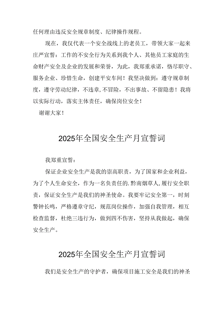 2025年《安全生产月》个人宣誓词 （9份）_51.docx_第3页