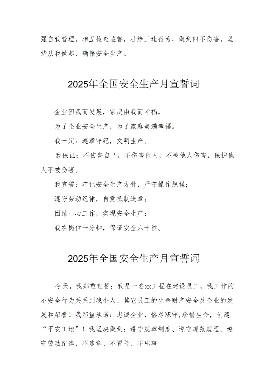 2025年《安全生产月》个人宣誓词 （4份）_58.docx_第2页