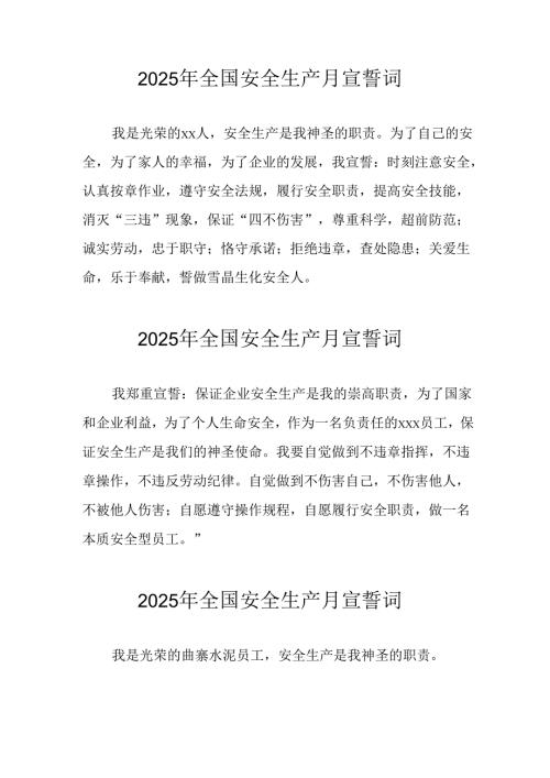 2025年《安全生产月》个人宣誓词 （4份）_68.docx