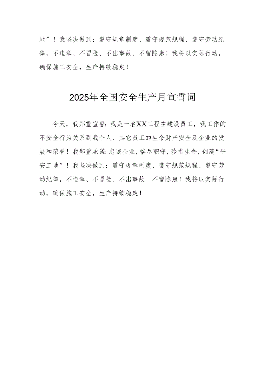 2025年全国《安全生产月》动员会宣誓词.docx_第2页