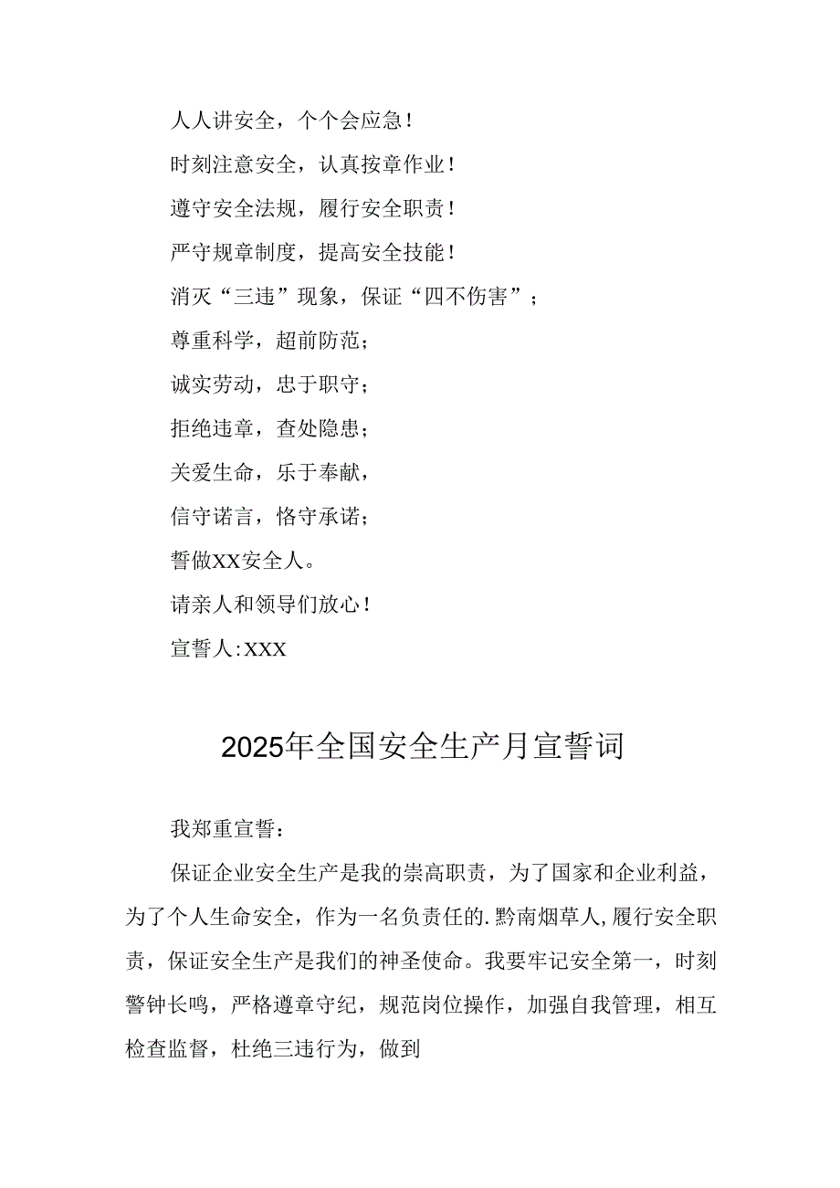 2025年《安全生产月》个人宣誓词 （4份）_76.docx_第2页
