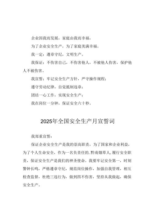 2025年《安全生产月》个人宣誓词 （4份）_67.docx