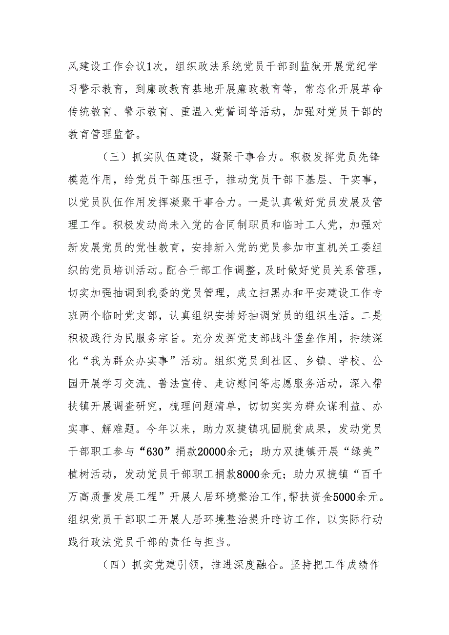 市委政法委2025上半年党建工作总结.docx_第3页