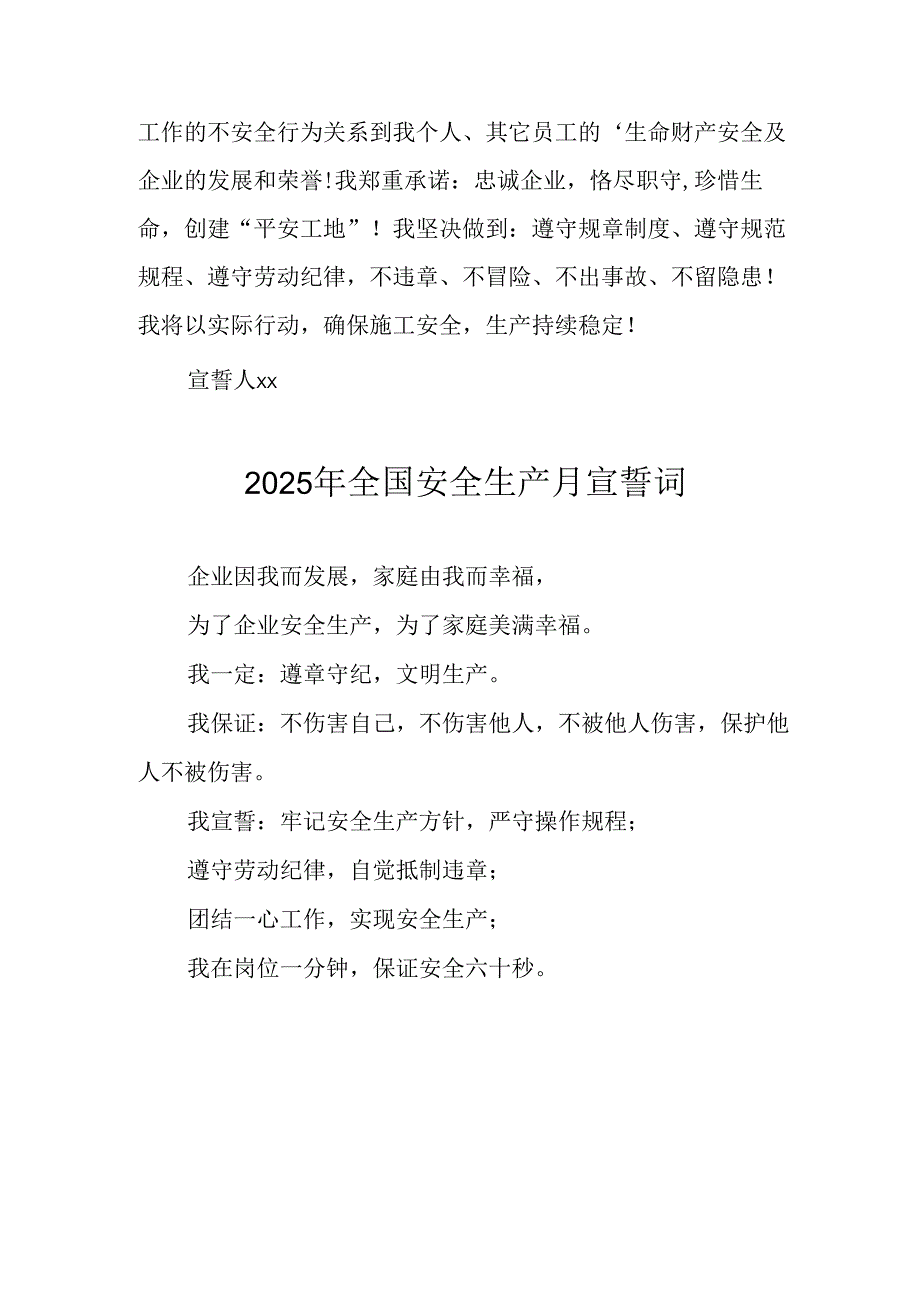 2025年《安全生产月》个人宣誓词.docx_第3页