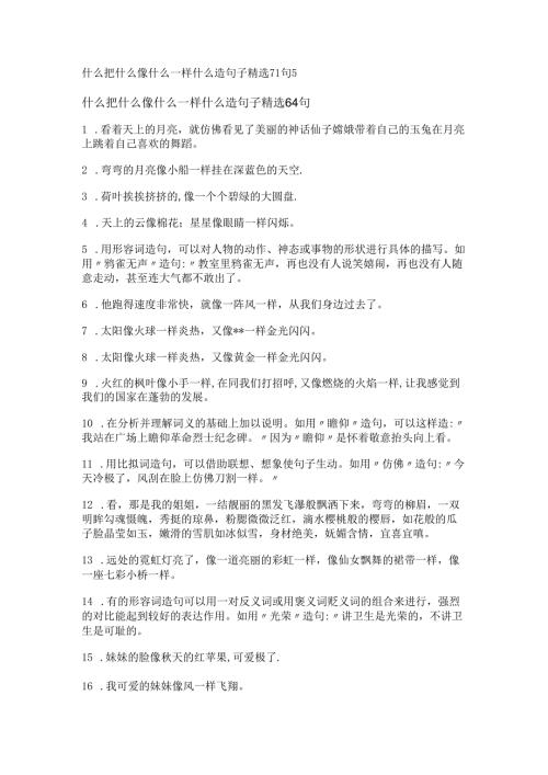 什么把什么像什么一样什么造句子精选71句.docx