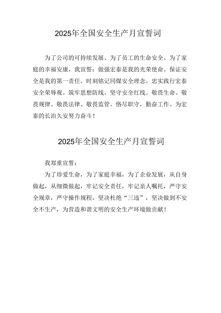 2025年《安全生产月》个人宣誓词 （4份）_90.docx_第2页