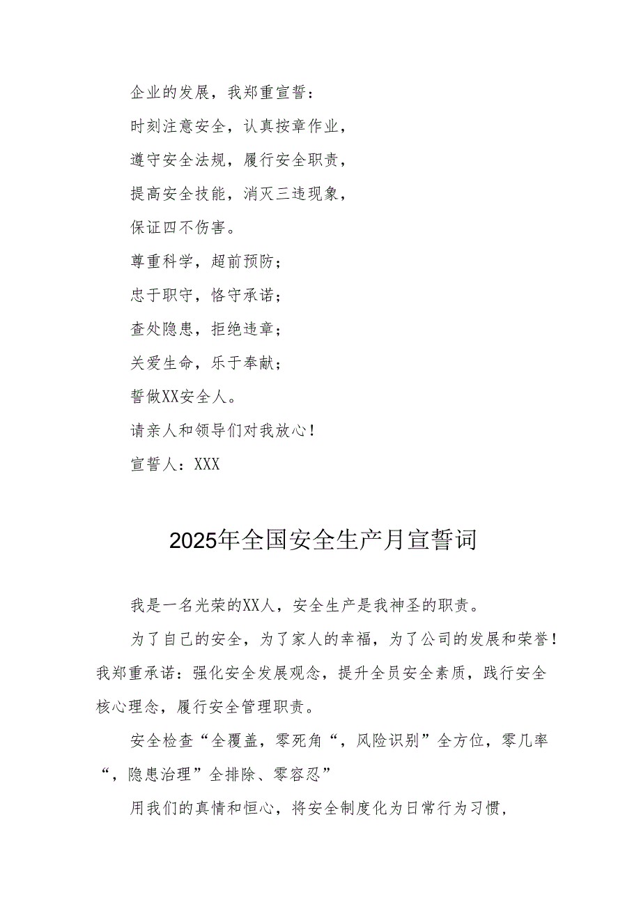 2025年全国安全生产月动员会宣誓词.docx_第2页