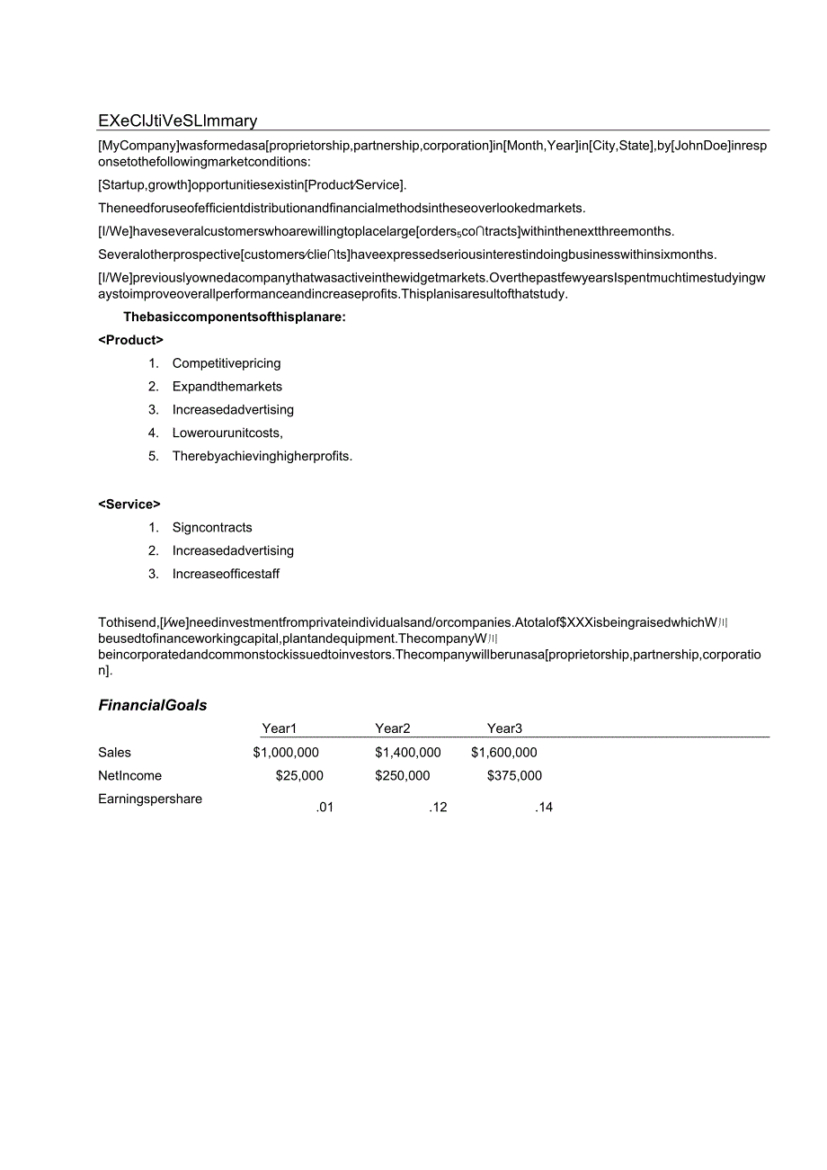 英文版商业计划书标准模板.docx_第3页