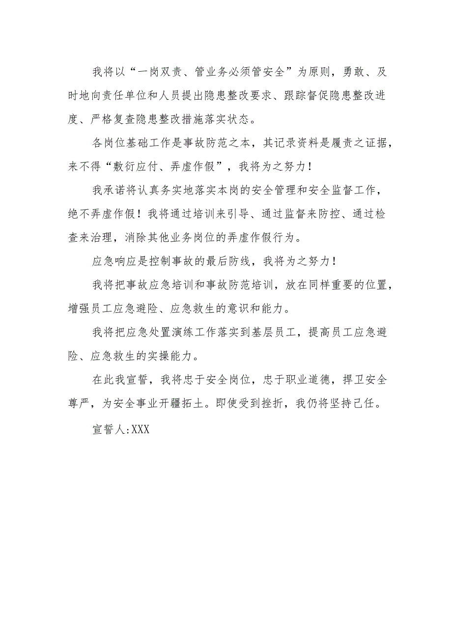 2025年全国安全生产月个人宣誓词 （汇编4份）.docx_第3页