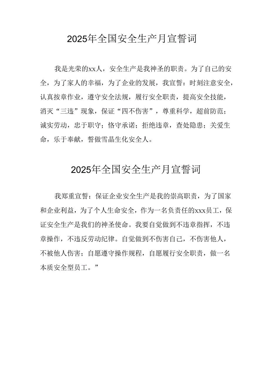 2025年《安全生产月》个人宣誓词 （4份）_59.docx_第2页
