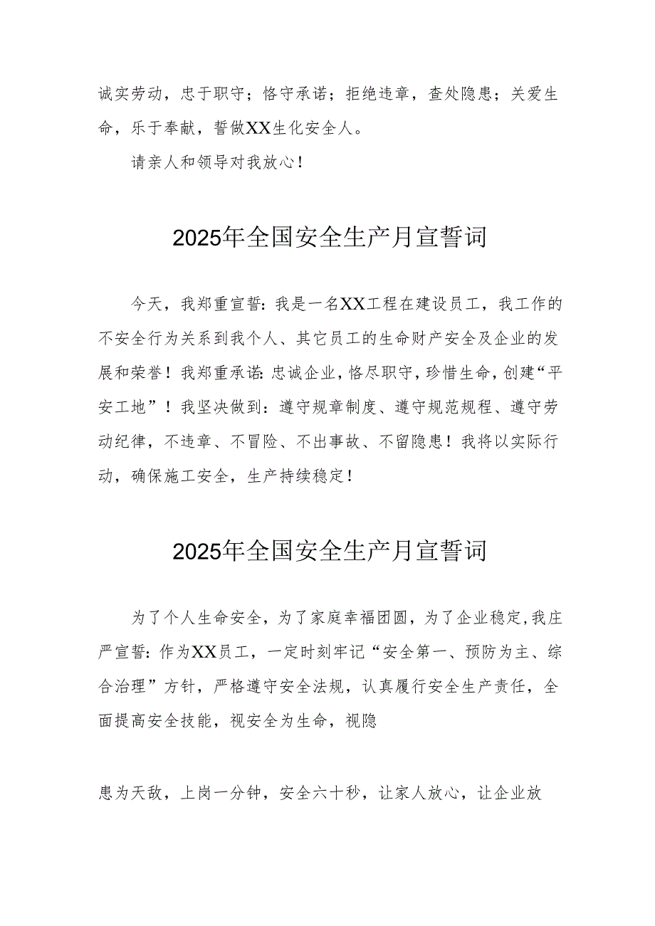 2025年安全生产月个人宣誓词 （汇编9份）.docx_第2页