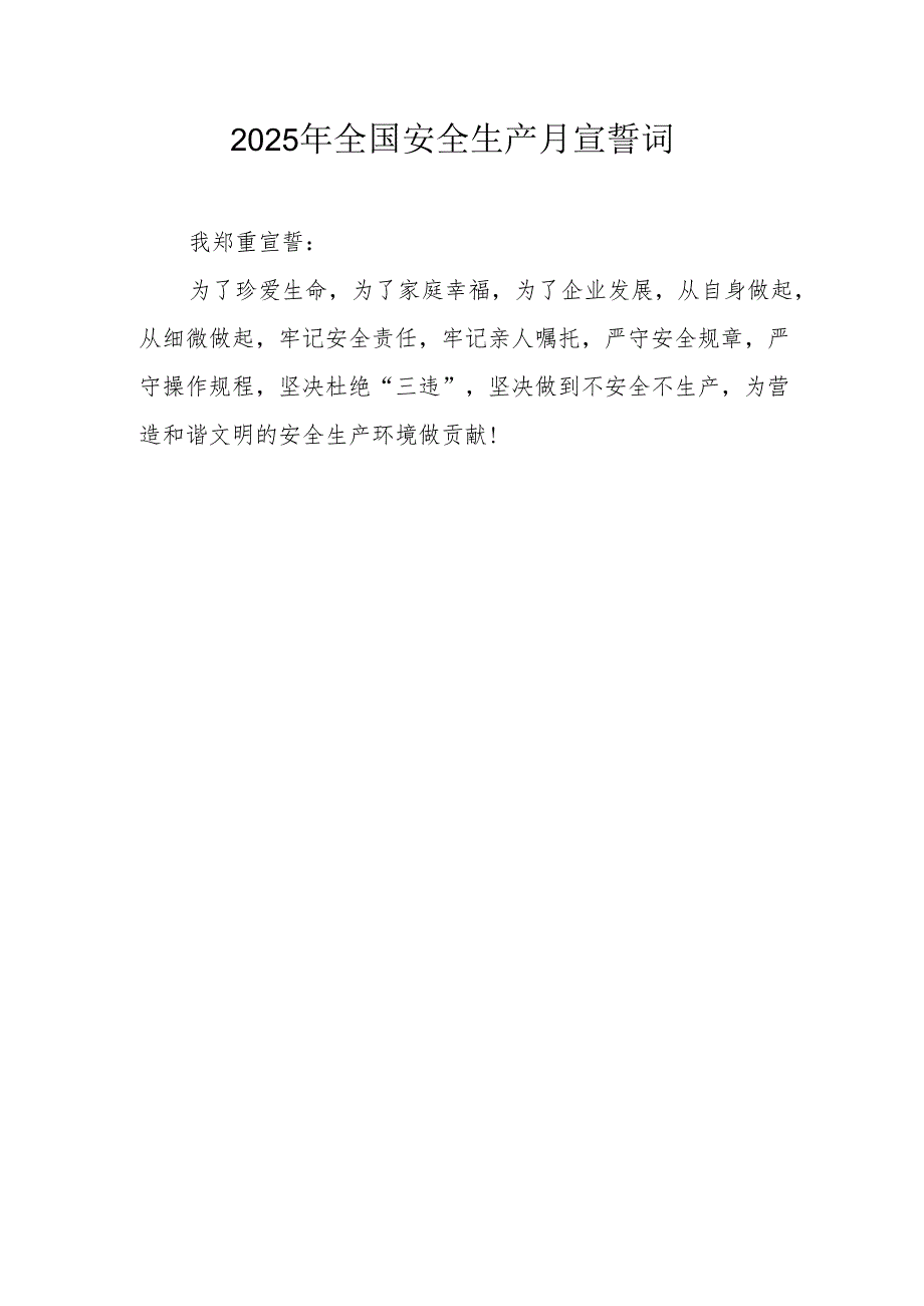2025年安全生产月动员会宣誓词 汇编4份.docx_第2页