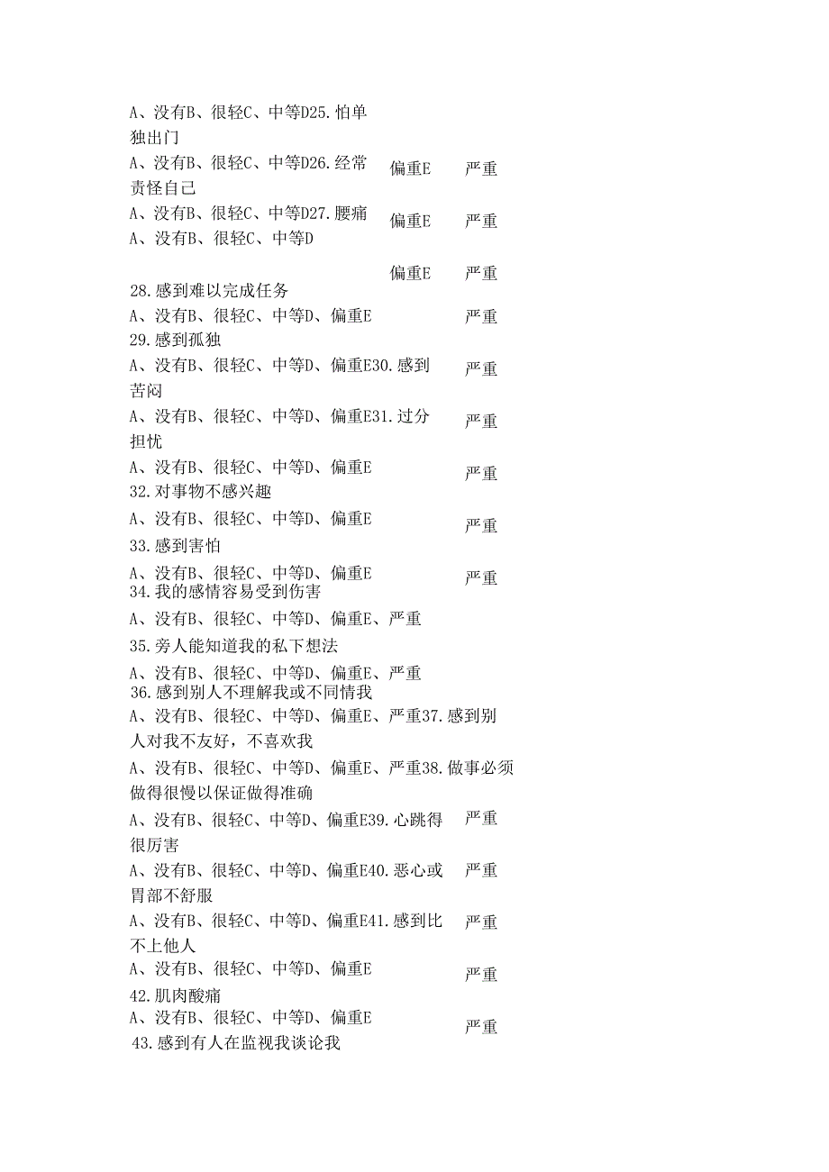 心理健康临床症状自评量表(SCL-90).docx_第3页