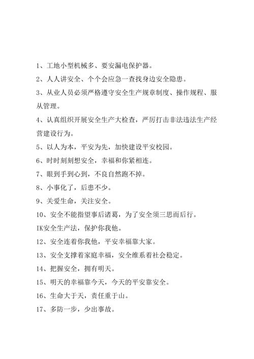 2025年全国《安全生产月》活动宣传标语 （5份）_88.docx