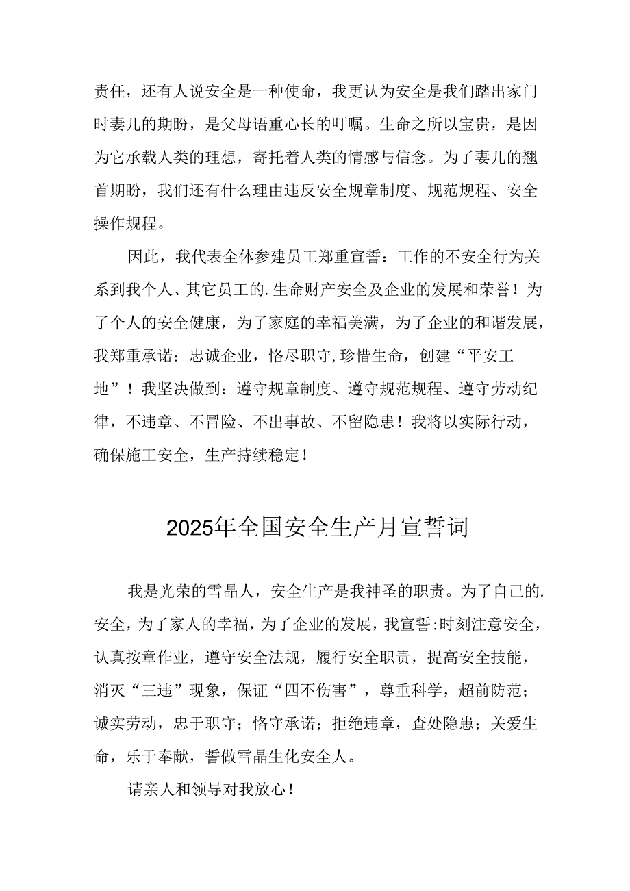 2025年《安全生产月》个人宣誓词 （9份）_58.docx_第2页