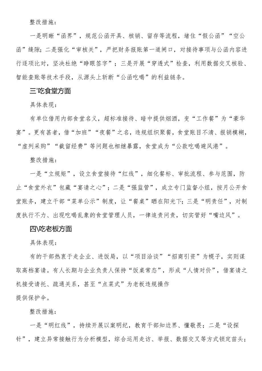 违规吃喝专项整治查摆问题与整改措施.docx_第2页
