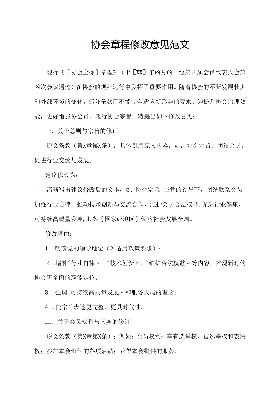 协会章程修改意见范文.docx_第1页