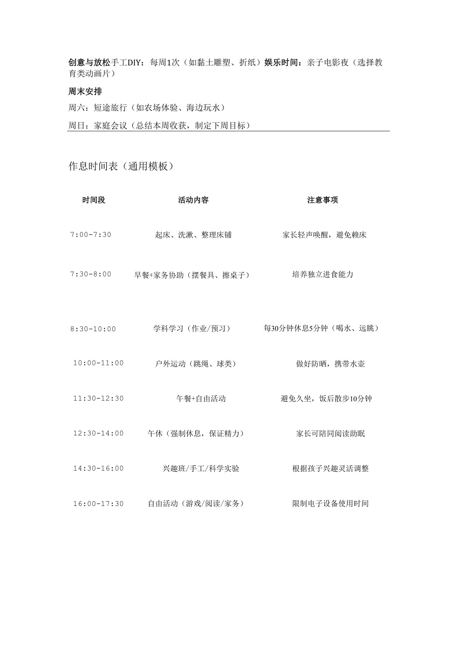 小学一年级暑假计划表（三篇）及作息时间表.docx_第3页