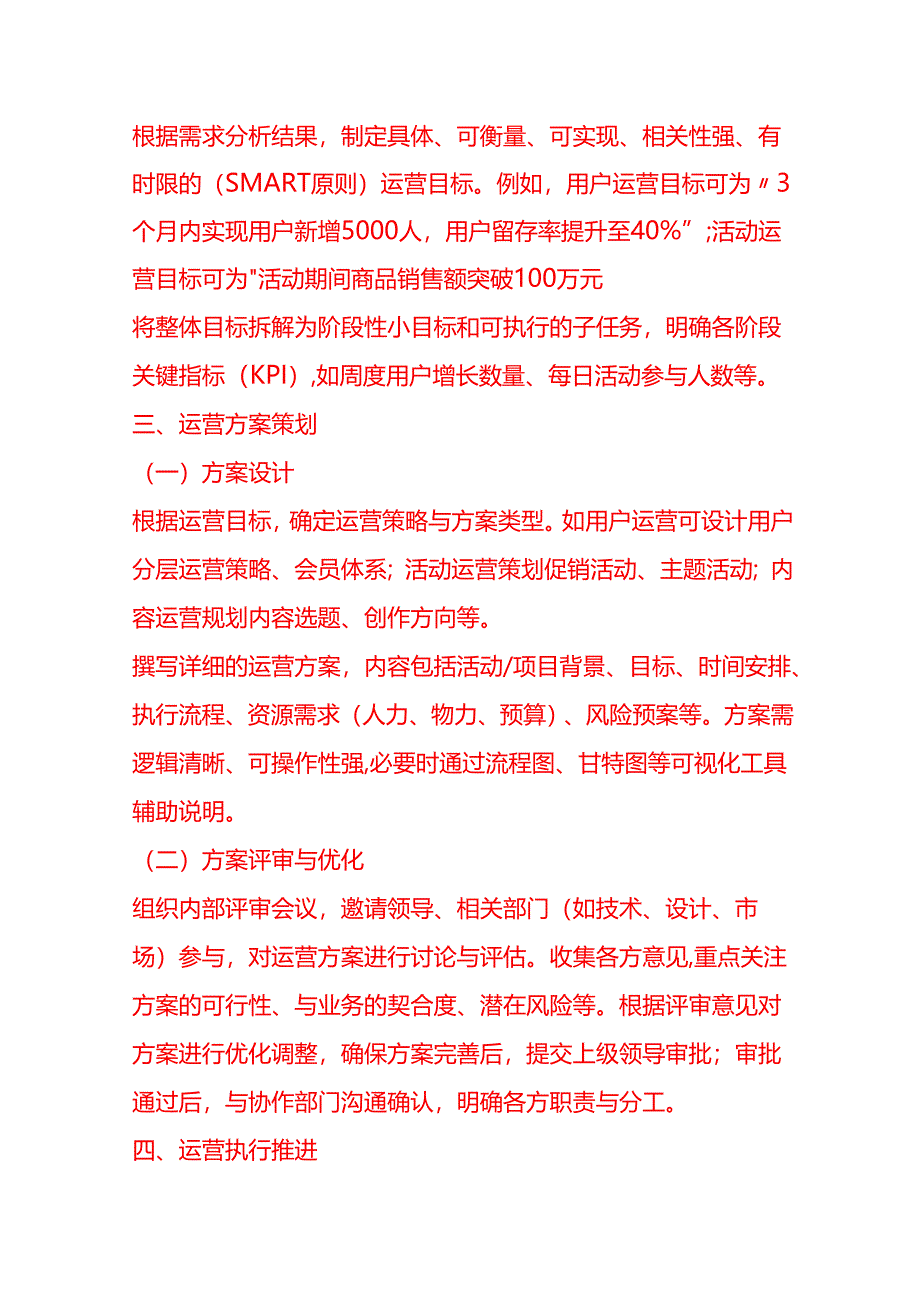 运营岗位工作流程SOP-企业管理.docx_第2页