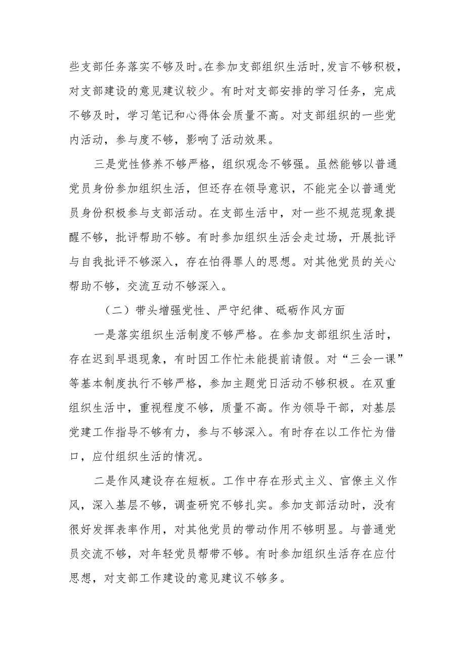 副乡长2024年度组织生活会对照检查发言材料（四个带头）.docx_第2页