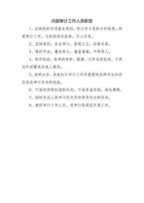 内部审计工作人员职责.docx