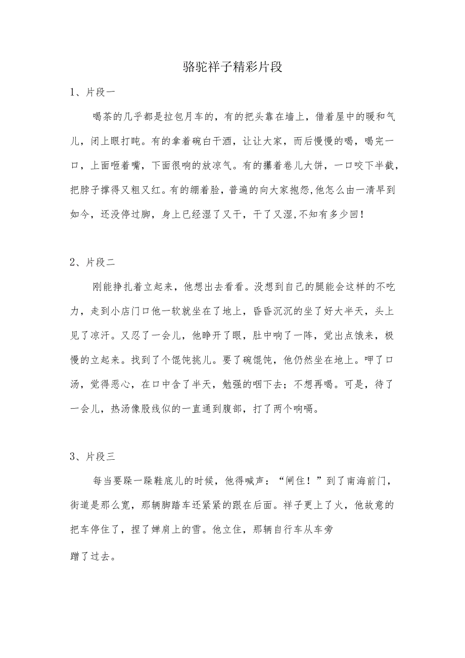 骆驼祥子精彩片段.docx_第1页