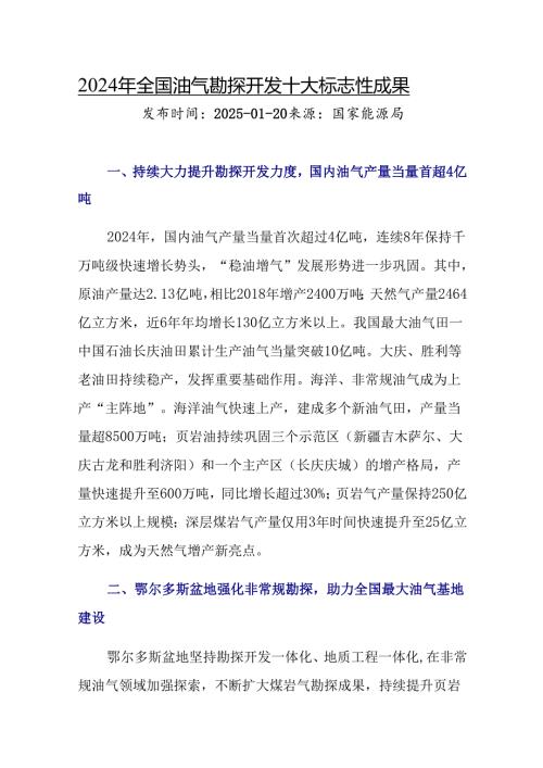 2024年全国油气勘探开发十大标志性成果.docx