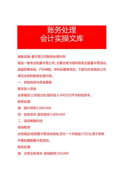 做账实操-夏令营公司账务处理示例.docx