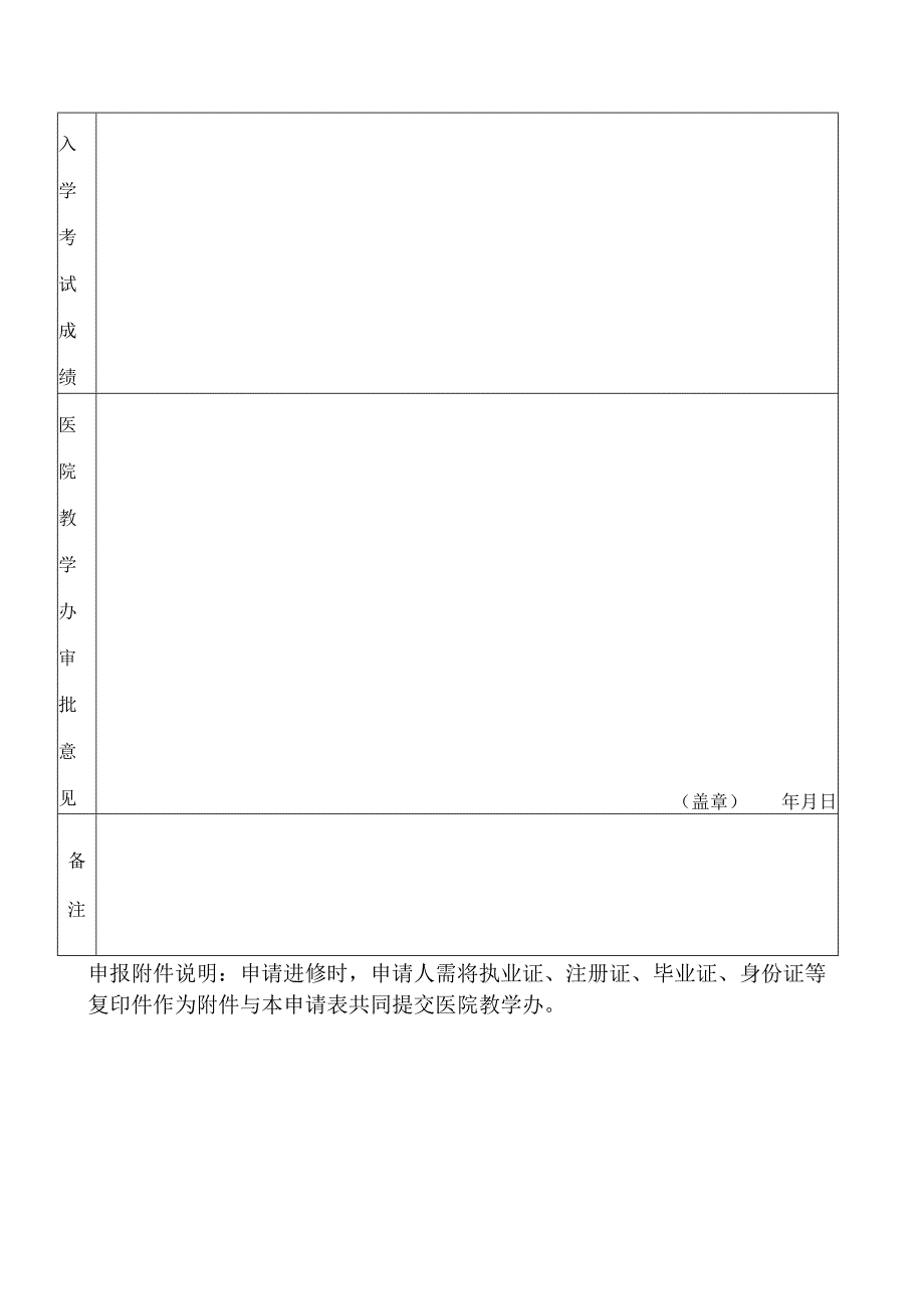XX中医院进修申请表（2025年）.docx_第3页