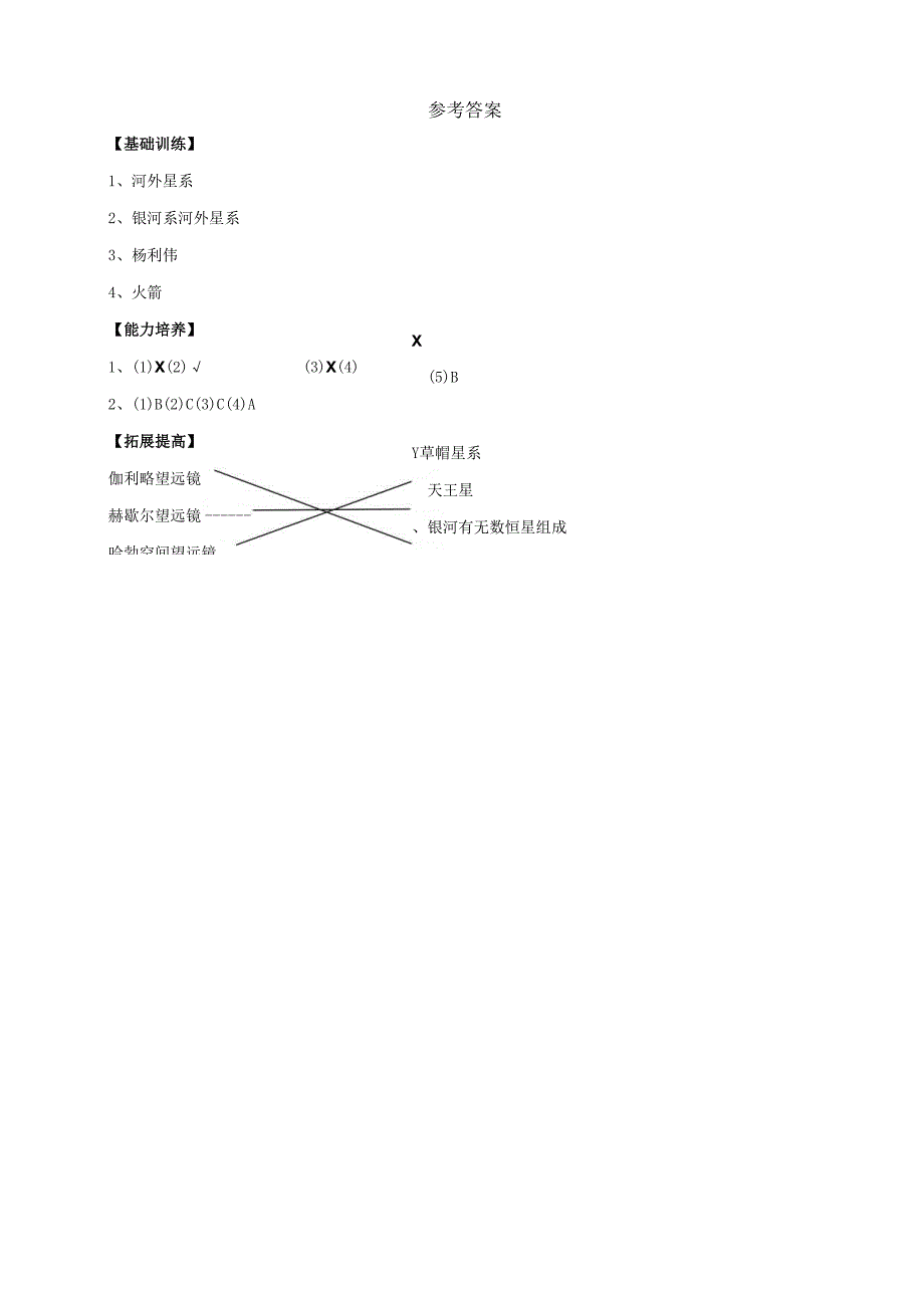 2025鄂教人教版科学六年级下册课件PPT 第三单元 探索宇宙 3.11《人类探索宇宙的历程》分层练习（含答案）.docx_第3页
