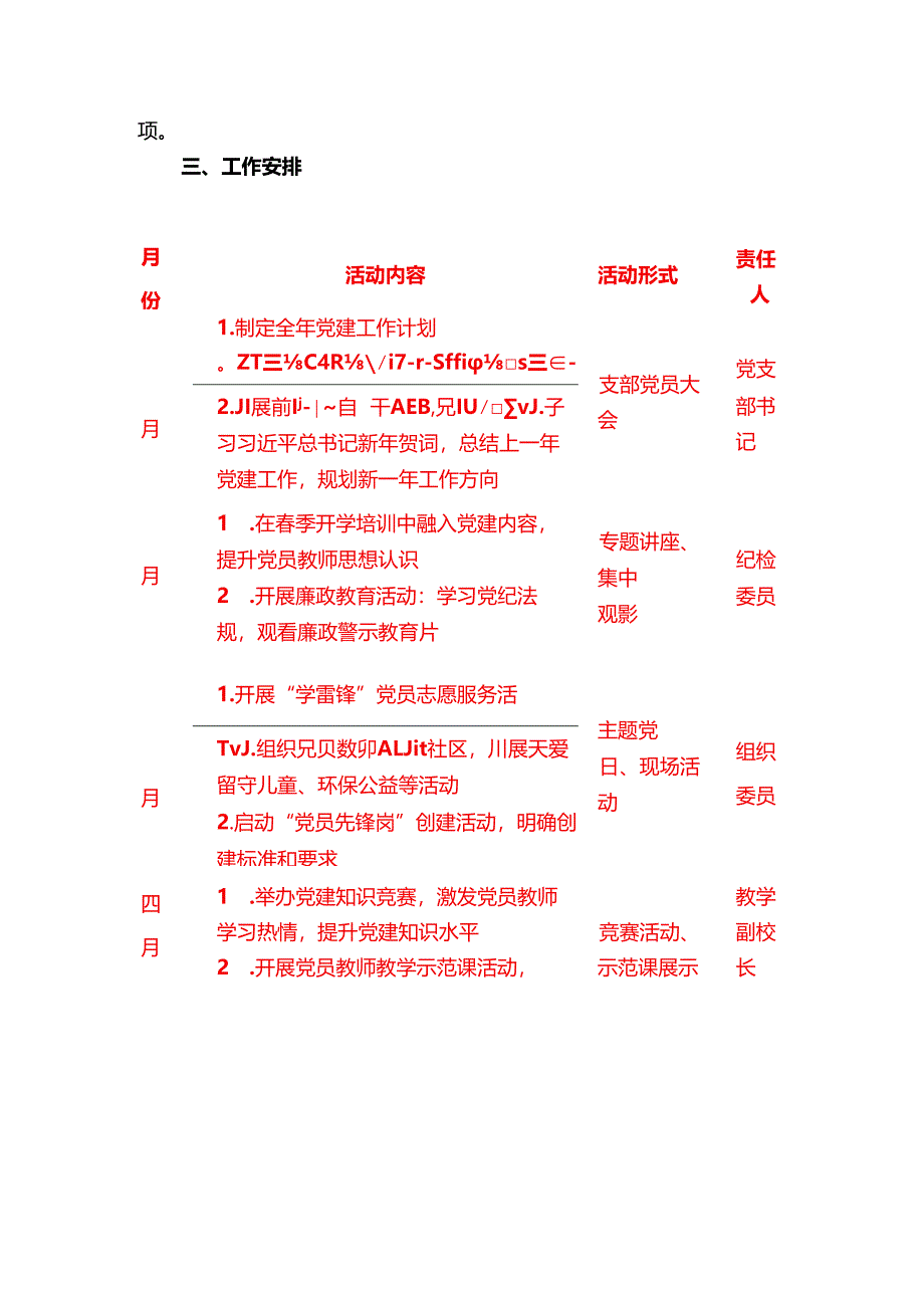 2025 学校党建工作计划方案（详细版）.docx_第3页