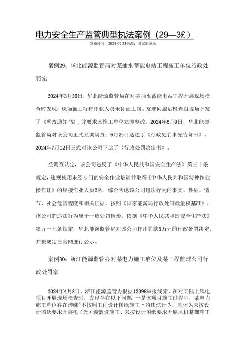 2024电力安全生产监管典型执法案例29-31.docx