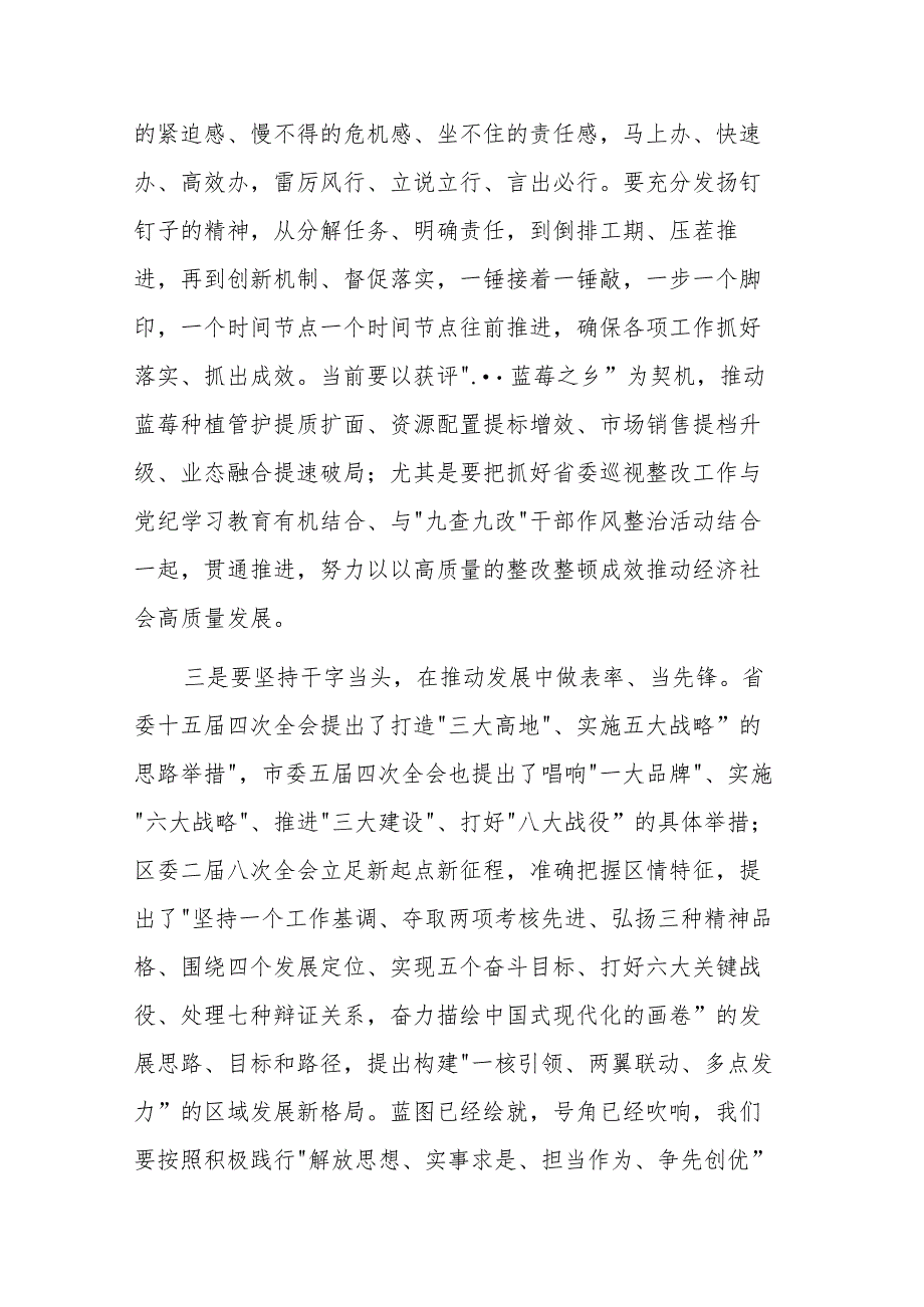 县委副书记在理论中心组暨2024年度民主生活会学习研讨会上的发言范文.docx_第3页
