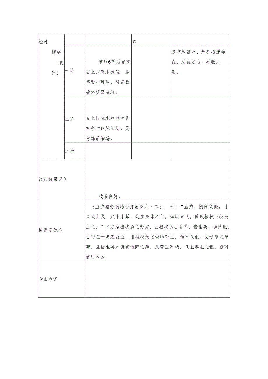 中医医院治疗血痹病案整理格式.docx_第2页
