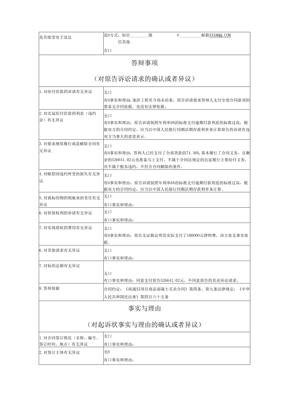 买卖合同纠纷答辩状实例.docx_第2页