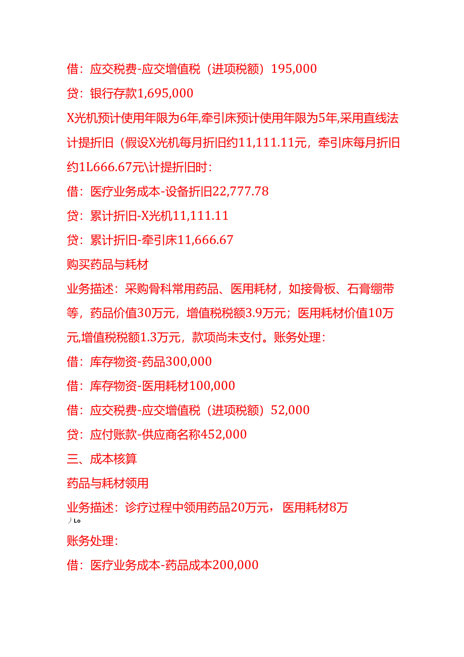 做账实操-民营骨科门诊账务处理示例.docx_第2页