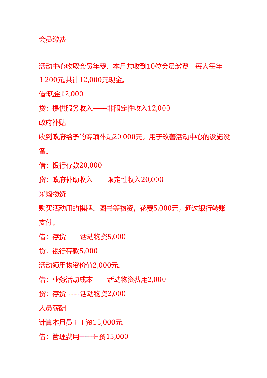 做账实操-民办非企业性质老年活动中心的账务处理示例.docx_第2页