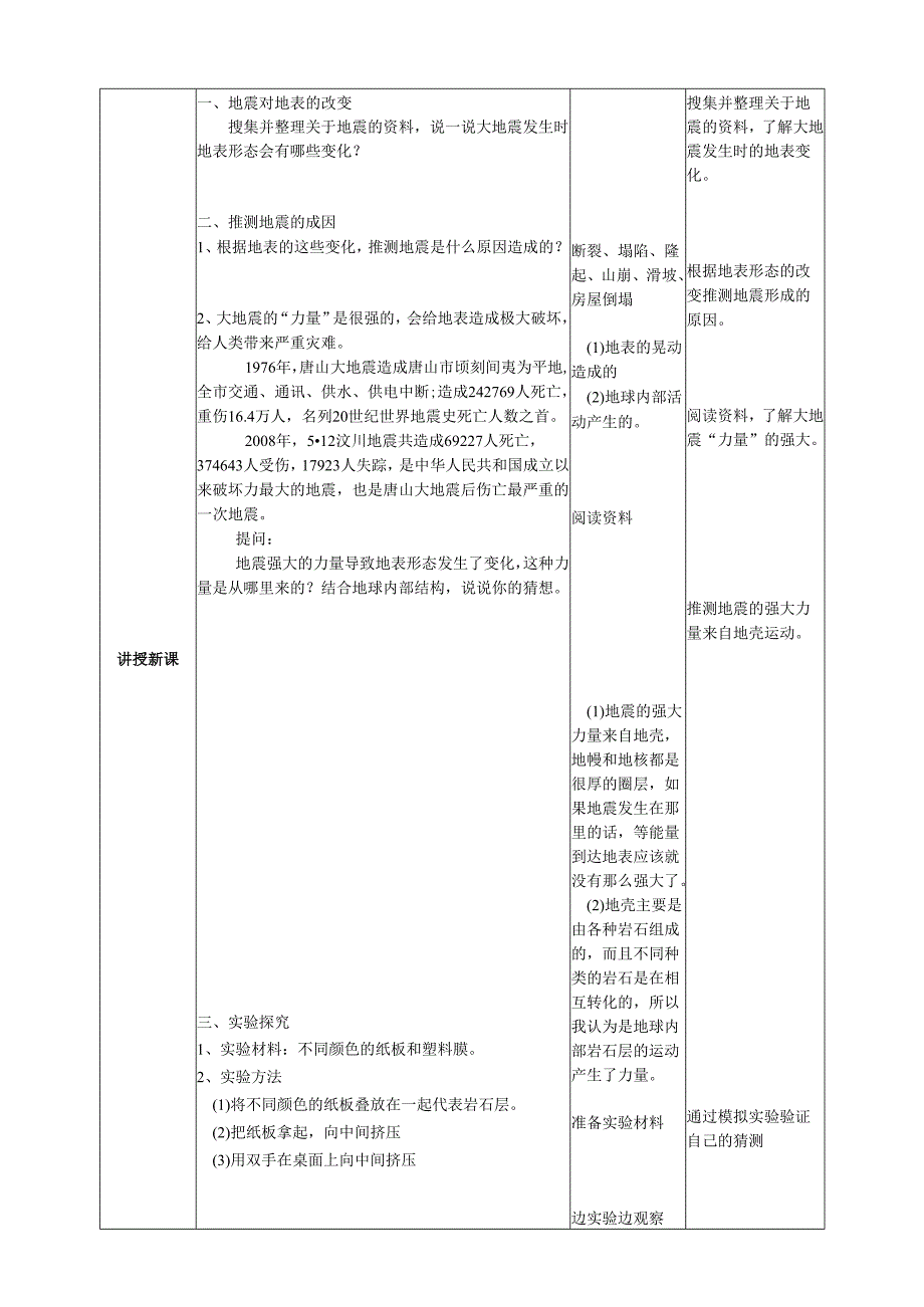 2025鄂教人教版科学六年级下册 第二单元 地表形态的变化2.6《地震》教案.docx_第2页