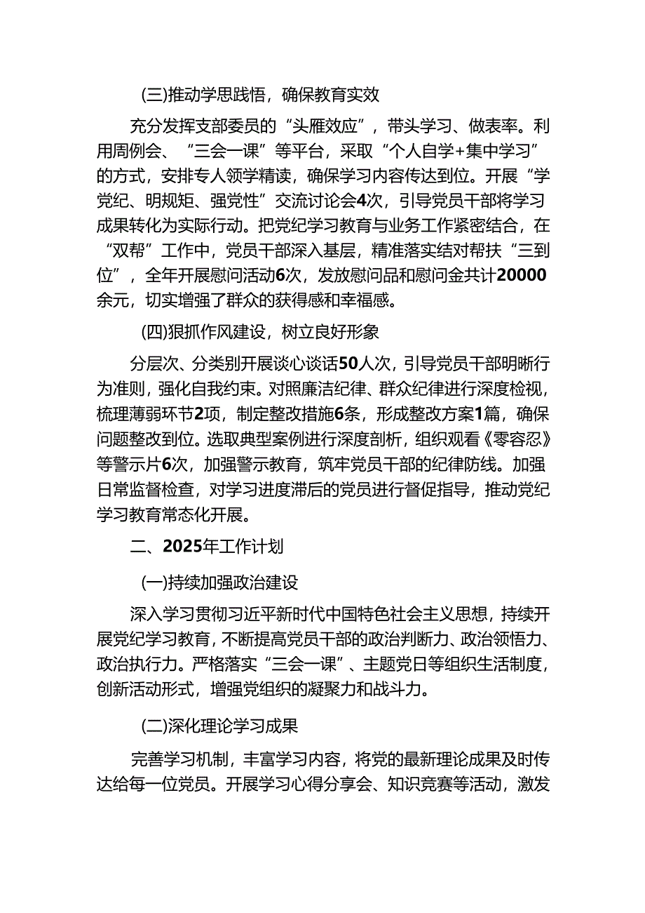 2024年党建工作总结和2025年工作计划（精选）.docx_第3页