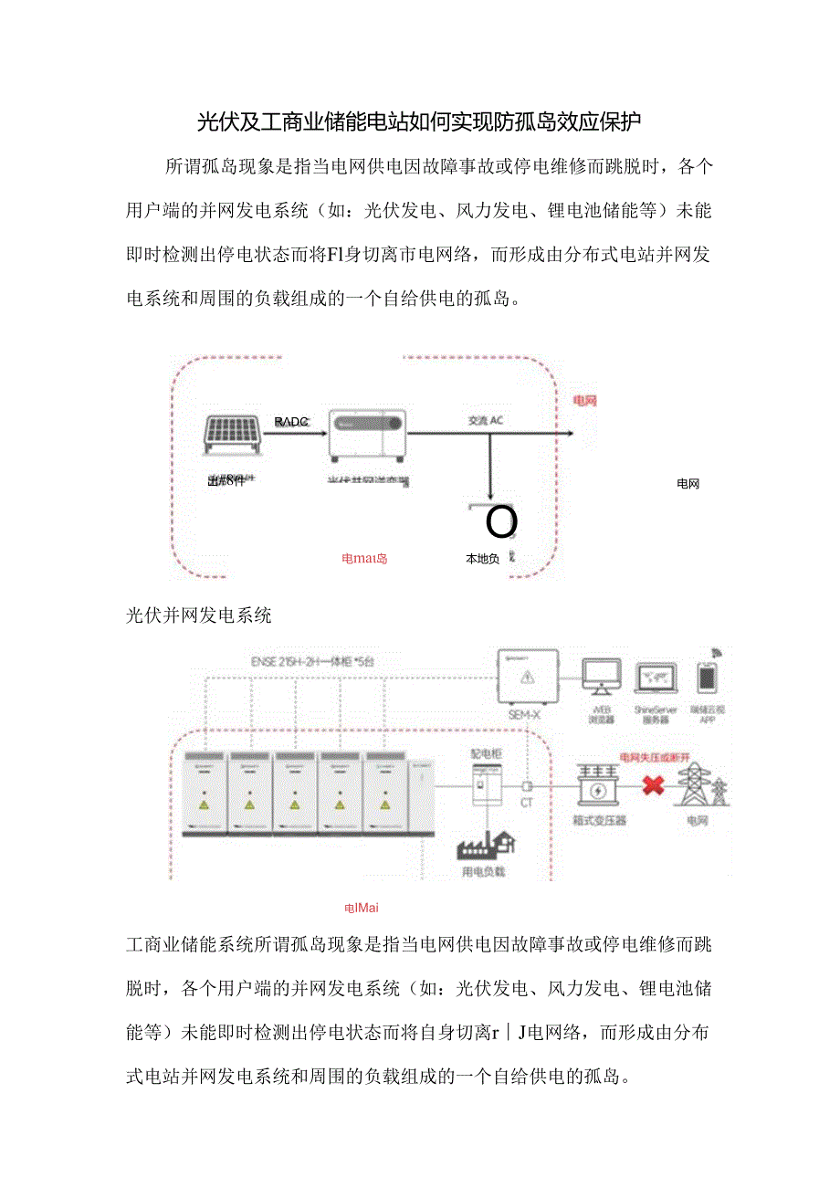 光伏及工商业储能电站如何实现防孤岛效应保护.docx_第1页