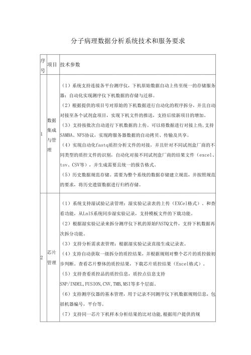 分子病理数据分析系统技术和服务要求.docx